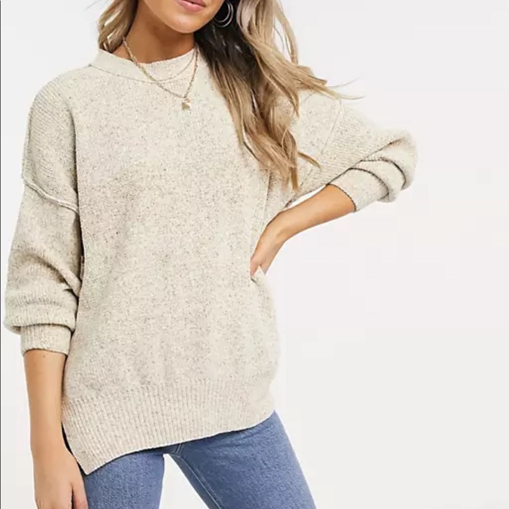 Oversized mock neck sweater